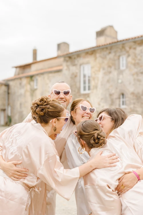 événement robe rose bonheur marron